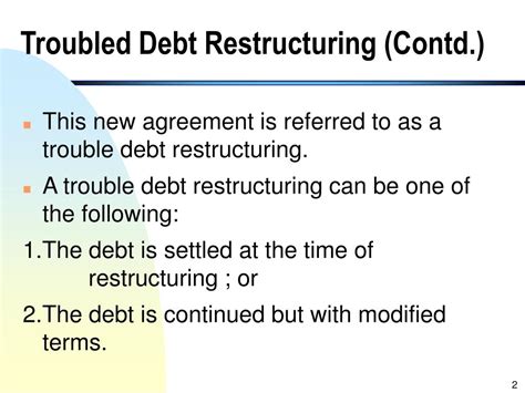 Ppt Troubled Debt Restructuring Powerpoint Presentation Free