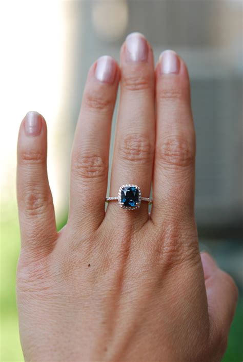 Peacock Sapphire Engagement Ring 2ct Emerald Cut Blue Green Etsy UK