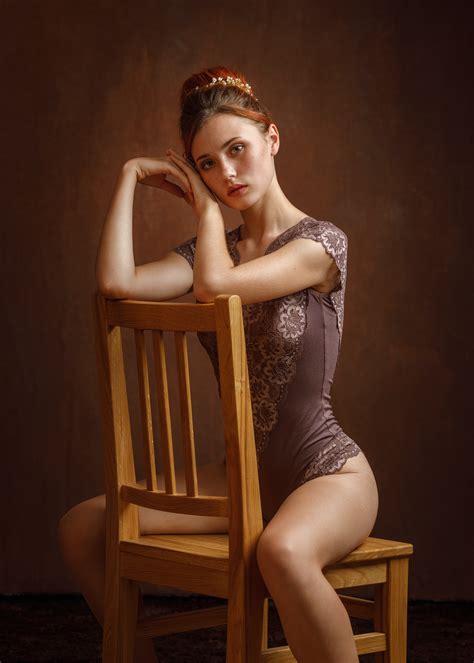 Women Model Women Indoors Sitting Looking At Viewer Sergey Sergeev