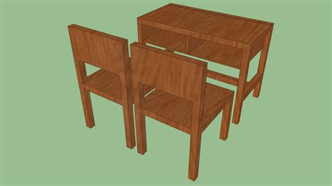 Meskipun meja makan cukup luas untuk digunakan anak dalam belajar, namun perlu. Meja Sekolah untuk Murid | 3D Warehouse