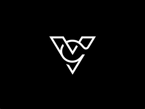 Monogram Style Interlocking V Logo Design Graphic Design Logo
