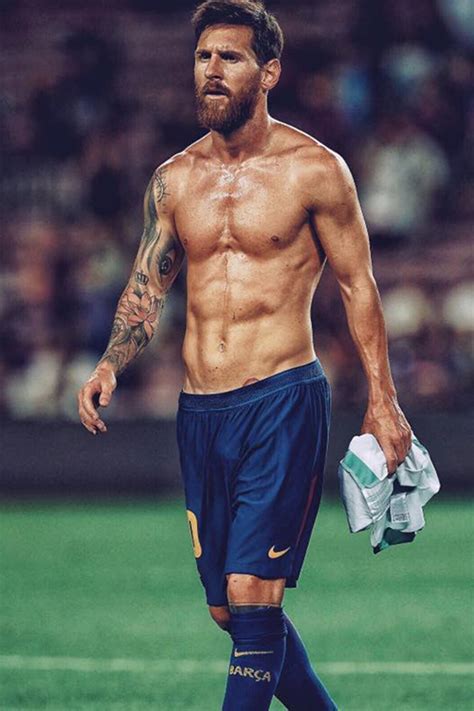 Lionel Messi Without Tshirt Celebration After Goal Football Wall