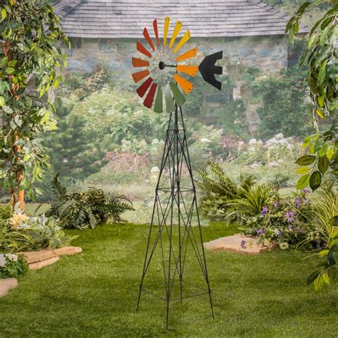 Metal Garden Windmill Outdoor Decor Lawn Ornaments