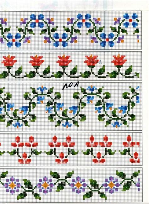 Cross Stitch Floral Border Cross Stitch Patterns
