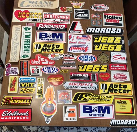 Vintage Decal Sticker Lot Hot Rod Nhra Drag Racing 80s 90s Auto Tool