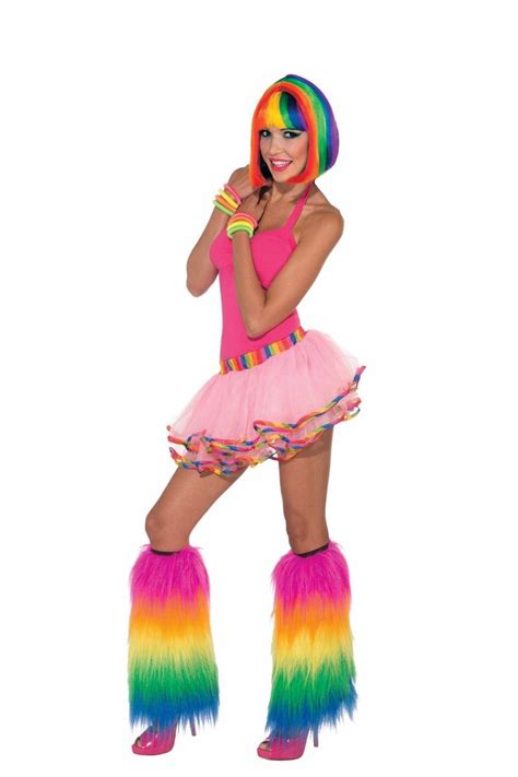Pink Rainbow Lined Costume Tutu Adult One Size 721773707148 Ebay