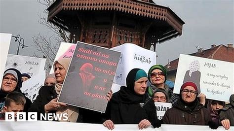 Bosnia Women Protest At Ban On Headscarf Bbc News