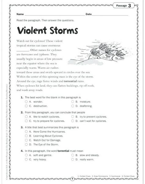 Over 100 free children's stories followed by comprehension exercises, as well as worksheets focused on. 9th Grade Reading Comprehension Worksheets With Answers