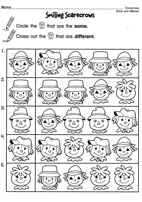 Fun Same And Different Worksheets For Kids 101 Activity In 2020