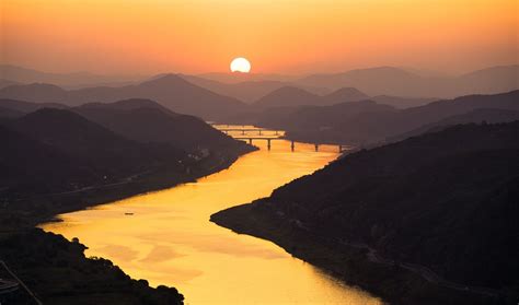 Nature Photography Landscape Sunset Mountains River