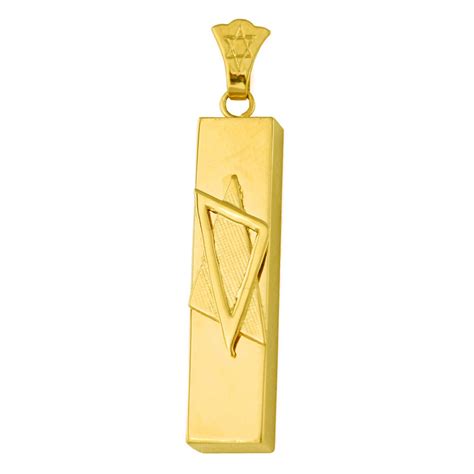 Gold Mezuzah With Star Of David The Golden Dreidle Online Store For