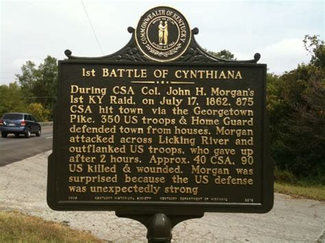 1st Battle Of Cynthiana War Memorial Marker National War Memorial