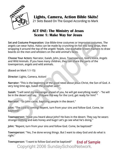 Bible Skits Gospel Of Mark Childrens Ministry 21 Church Dramas Bible