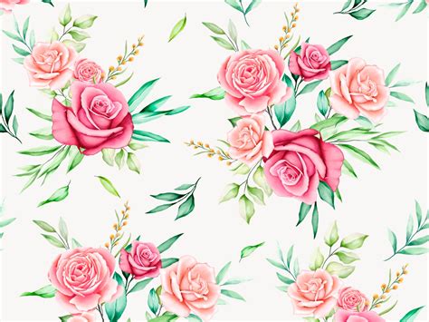 Watercolor Floral Seamless Pattern By Lukasdedi Seamless Studio On Dribbble