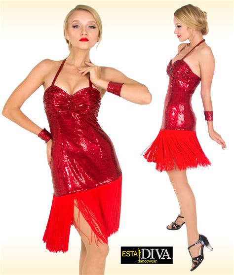 Tango Dress Rojo Tango [fringe Dress 39] €255 00 Esta Diva Dancewear Dance Fashion And Show