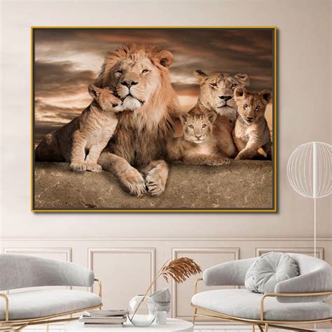Quadro De Leão Para Quarto