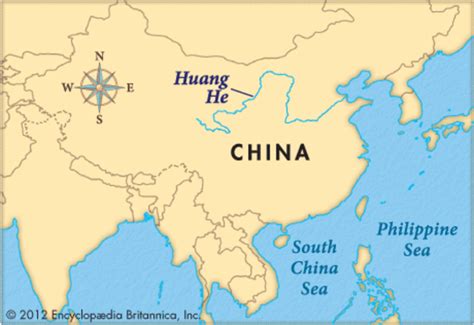 Location Of Huang He In China