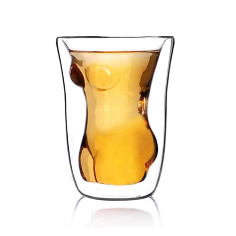 double wall shot glass barware liquor sexy lady beer naked woman whisky cup buy 5oz rolling