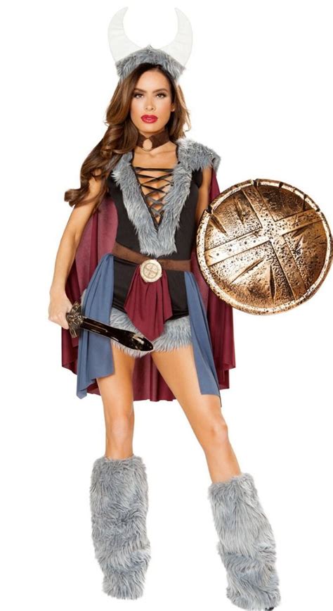 Womens Sexy Shield Maiden Costume Womens Viking Norse Warrior Costume