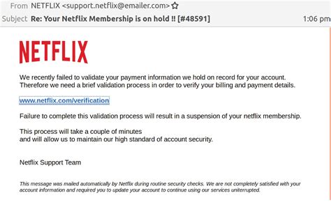 New Year Not So New Scam Netflix Email Scam Refreshed