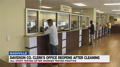 Davidson County Clerk's office reopens after cleaning - YouTube