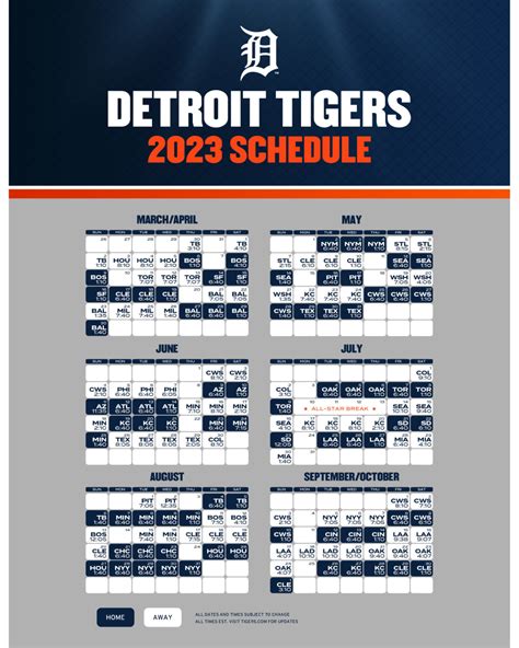 Detroit Tigers Schedule Printable Halli Teressa