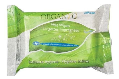 Organyc Feminine Hygiene Wet Wipes 20 Wipes Hygiene Wipes