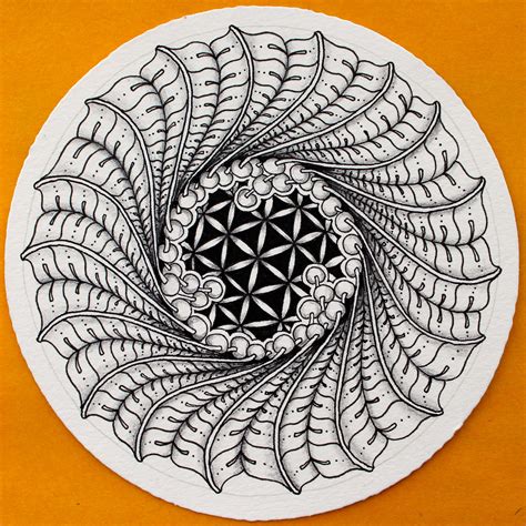 Zendala By Chelsea Kennedy Czt Zentangle Artwork Zen Doodle Art
