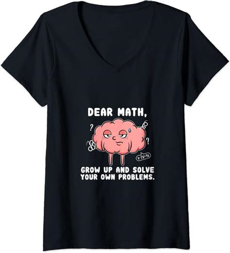 womens fun math formula and math lover geek outfit i mathematics fun v neck t shirt