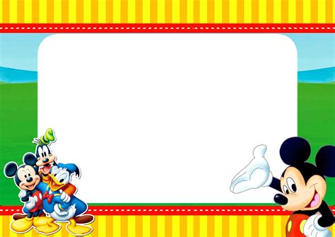 Mickey Mouse Stripe Png Frame Printable Png Frames Cartoon