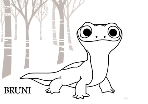 BRUNI Fire Spirit Frozen 2 Coloring Pages - Print Color Craft