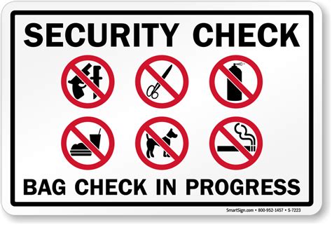 Security Check In Progress Sign Sku S 7223