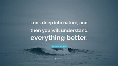 Albert Einstein Quote Look Deep Into Nature And Then You Will