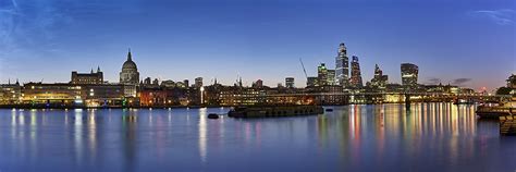 Panoramic Photographs Of City Skyline In London Skyline