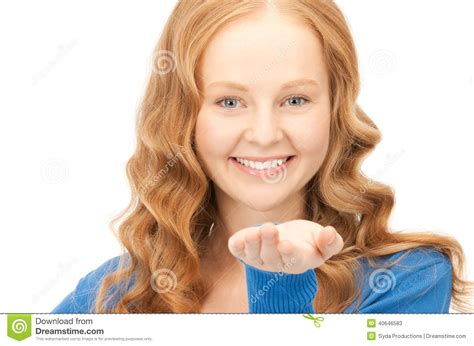 Something On The Palm Stock Image Image Of Cute Happy 40646583