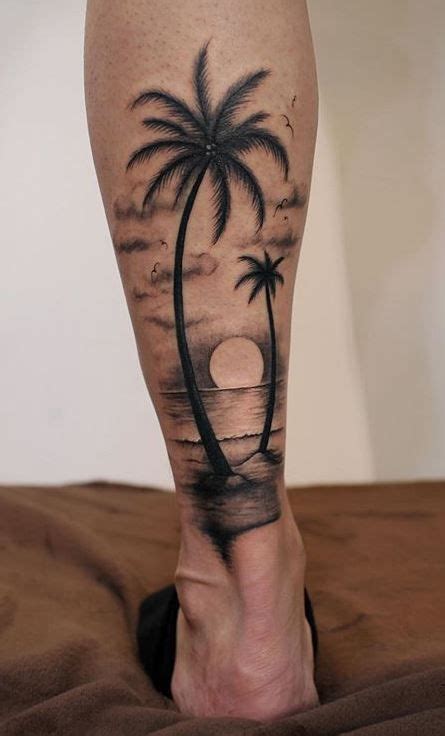 Palm tree sunset temporary tattoo.size:the size of this palm tree sunset temporary tattoo is approximately 1 1/2 inches long.directions:1. Where is the best place for a girl to get a tattoo? in ...