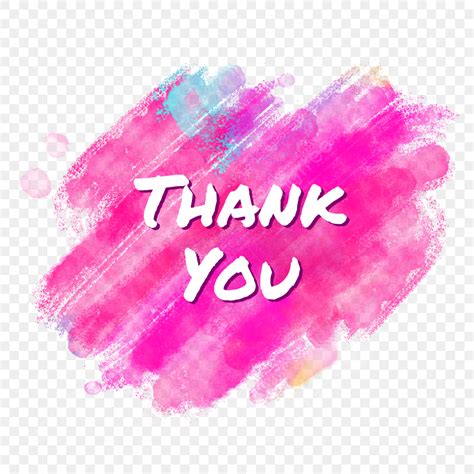 Thank You Transparent Png Picture Thank You With Watercolor Background