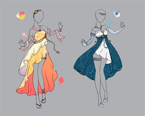 outfit adopt set 1 closed by scarlett knight on deviantart