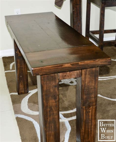 The timber is finished in a danish oil and the steel is left untouched for that natural industrial look. DIY Counter-Height Bench | Kitchen table bench, Counter height bench, Diy bench
