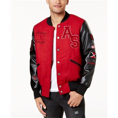 American Stitch Mens Varsity Style Jacket Featuring Polyvore Mens