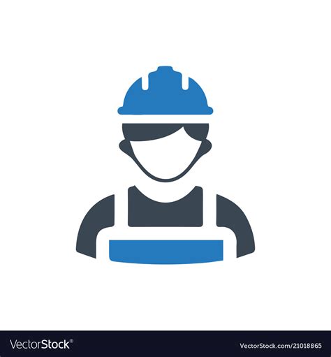 Constructor Worker Icon Royalty Free Vector Image