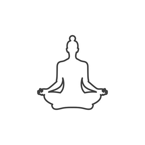 Vector Sign Of The Yoga Symbol Is Isolated On A White Background Yoga