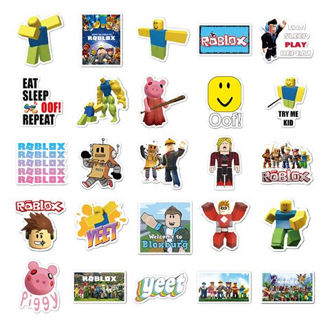 Roblox Sticker Pack 100pcs Gaming Stickers Cool Cartoon Etsy
