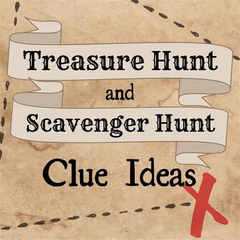 10 Best Treasure Hunt And Scavenger Hunt Clue Ideas In 2020 Scavenger