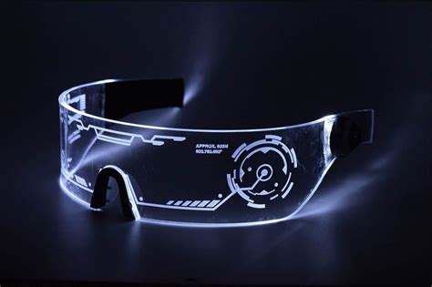 Cyberpunk Led Tron Visior Glasses For Cybergoth Costume Cyberpunk