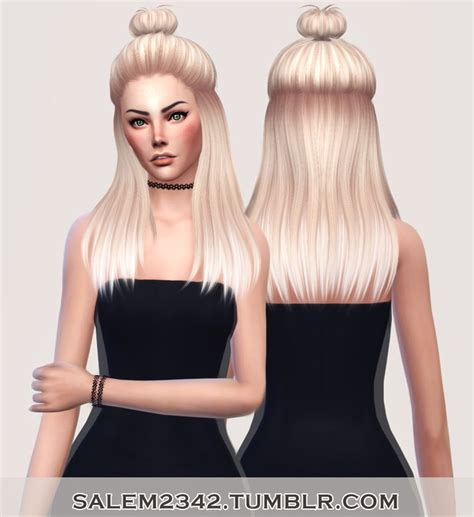 Salem2342 Sintiklia Hair16 Eliza Retextured Sims 4 Hairs Sims Hair