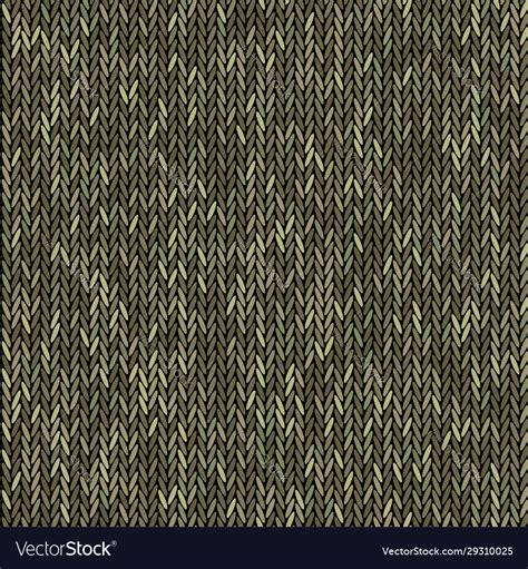 Knit Texture Melange Green Color Seamless Pattern Vector Image