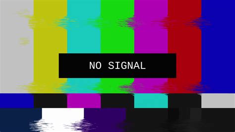 I switched on my tv & it has come up with the words no signal.please check your antenna connection. Smpte Color Bars Glitch No Signal. Glitched transmission ...