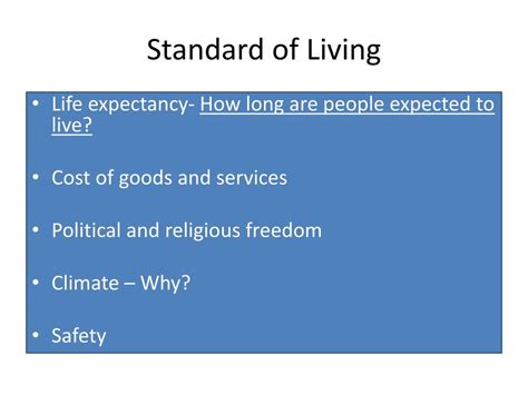 Ppt Standard Of Living Powerpoint Presentation Free Download Id