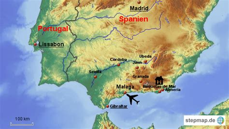 Die gesundheitsämter melden 49 neue todesfälle binnen 24 stunden. StepMap - Andalusien - Landkarte für Spanien